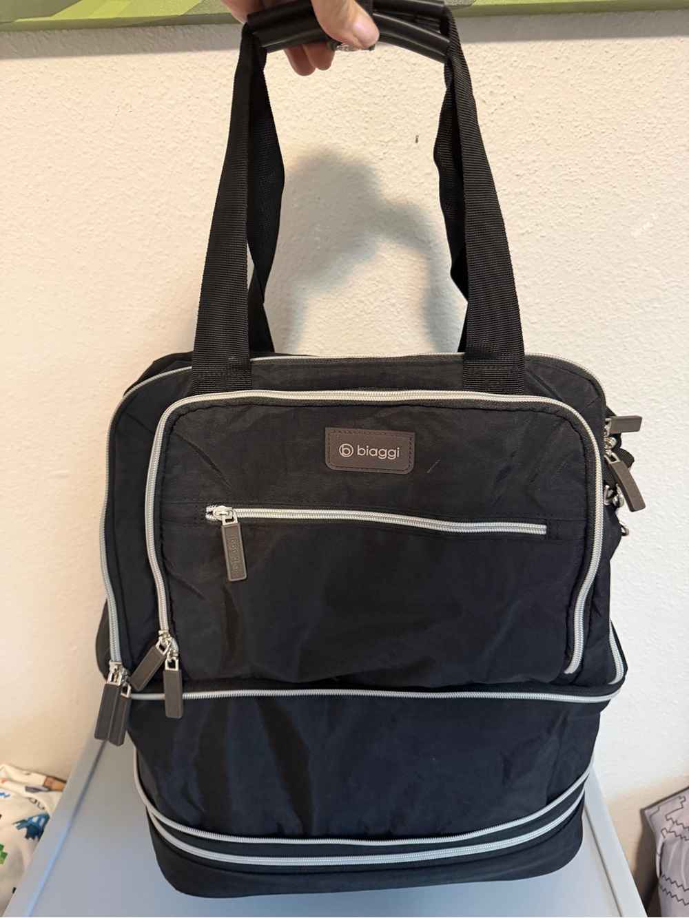 NWT Biaggi Black Women's Travel Bag with Multiple Compartments